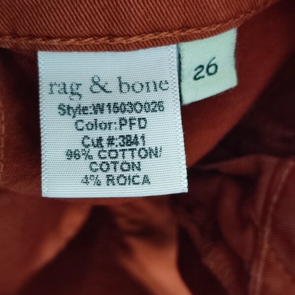 rag & bone jean jeggings women's size 26 rusty orange stretchy - Picture 8 of 14